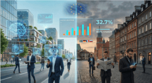 AI használat Európában: éles szakadék tátong az északi és keleti országok között